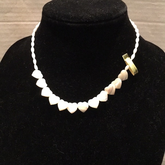 NWOT Mother of Pearl-like choker necklace and matching bracelet - Picture 2 of 7